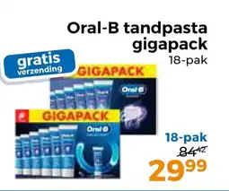 Trekpleister Oral-B tandpasta gigapack aanbieding