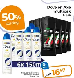 Trekpleister Dove en Axe multipak aanbieding