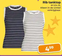 Trekpleister Rib tanktop aanbieding