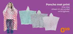 Trekpleister Poncho met print aanbieding