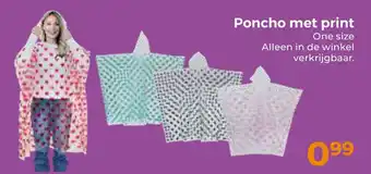 Trekpleister Poncho met print aanbieding