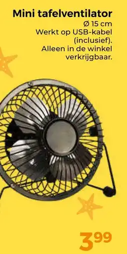 Trekpleister Mini tafelventilator aanbieding