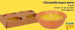 Trekpleister Citronella kaars terra aanbieding
