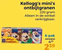 Trekpleister Kellogg's mini's ontbijtgranen aanbieding