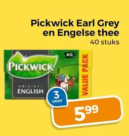 Trekpleister Pickwick Earl Grey en Engelse thee aanbieding