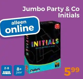 Trekpleister Jumbo Party & Co Initials aanbieding