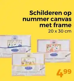 Trekpleister Schilderen op nummer canvas met frame aanbieding