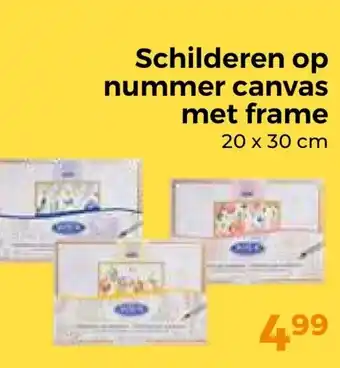 Trekpleister Schilderen op nummer canvas met frame aanbieding