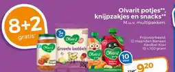 Trekpleister Olvarit potjes, knijpzakjes en snacks aanbieding
