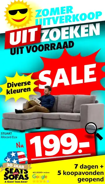 Seats and Sofas STUART Ribcord Elza aanbieding