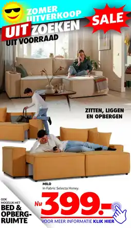 Seats and Sofas MILO In Fabric Selecta Honey aanbieding