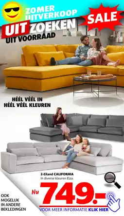 Seats and Sofas 2-Eiland CALIFORNIA In diverse kleuren Elza aanbieding