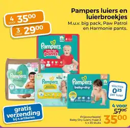 Trekpleister Pampers luiers en luierbroekjes aanbieding