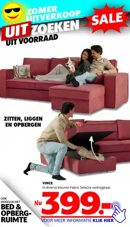 Seats and Sofas VINCE In diverse kleuren Fabric Selecta verkrijgbaar aanbieding