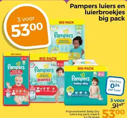 Trekpleister Pampers luiers en luierbroekjes big pack aanbieding