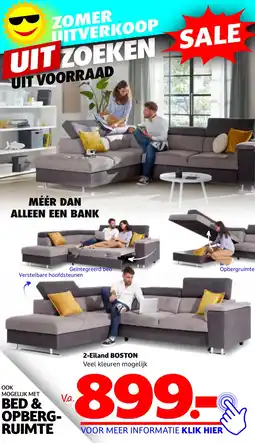 Seats and Sofas 2-Eiland BOSTON Veel kleuren mogelijk aanbieding