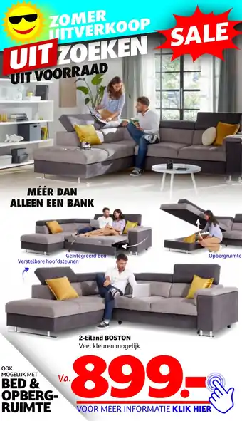 Seats and Sofas 2-Eiland BOSTON Veel kleuren mogelijk aanbieding