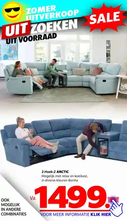 Seats and Sofas 2-Hoek-2 ARCTIC Mogelijk met relax en koelkast aanbieding