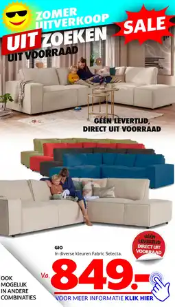 Seats and Sofas GIO In diverse kleuren Fabric Selecta aanbieding