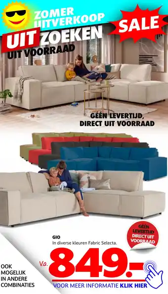 Seats and Sofas GIO In diverse kleuren Fabric Selecta aanbieding