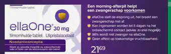 Trekpleister ellaOne 30 mg aanbieding