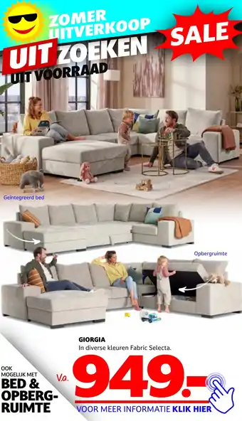 Seats and Sofas GIORGIA In diverse kleuren Fabric Selecta aanbieding
