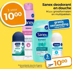 Trekpleister Sanex deodorant en douche aanbieding