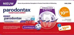 Trekpleister Keuze uit parodontax Strengthen & Protect Fresh Mint of Whitening. aanbieding