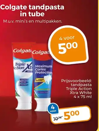 Trekpleister Colgate tandpasta in tube aanbieding