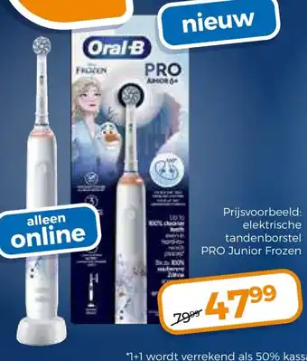 Trekpleister elektrische tandenborstel PRO Junior Frozen aanbieding