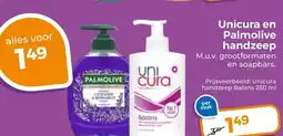 Trekpleister Unicura en Palmolive handzeep aanbieding