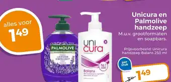 Trekpleister Unicura en Palmolive handzeep aanbieding