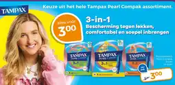 Trekpleister Keuze uit het hele Tampax Pearl Compak assortiment aanbieding