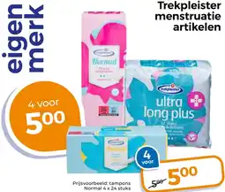Trekpleister Trekpleister menstruatie artikelen aanbieding