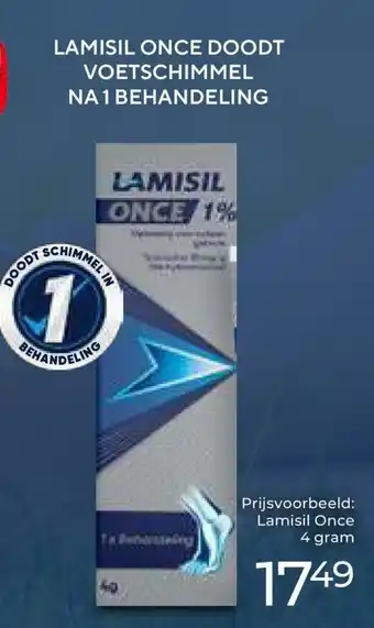 Trekpleister LAMISIL ONCE DOODT VOETSCHIMMEL NA 1 BEHANDELING aanbieding