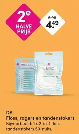 DA DA Floss, ragers en tandenstokers aanbieding