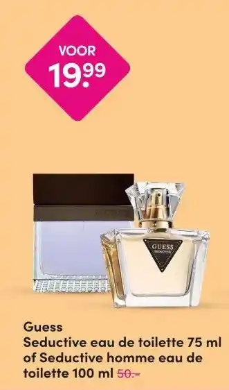 DA Guess Seductive eau de toilette of Seductive homme eau de toilette aanbieding