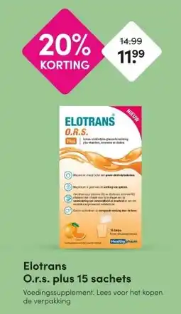 DA Elotrans O.r.s. plus 15 sachets aanbieding