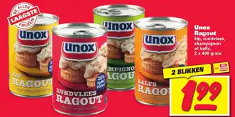 Nettorama Unox Ragout 2*400g aanbieding