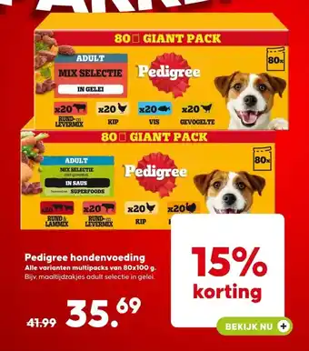 Pets Place Pedigree hondenvoeding aanbieding