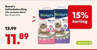 Pets Place Biokat's kattenbakvulling aanbieding