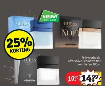 Kruidvat Aftershave Seductive Noir voor heren 100 ml aanbieding