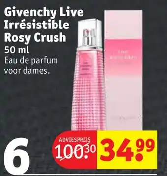 Kruidvat Givenchy Live Irresistible Rosy Crush 50 ml aanbieding