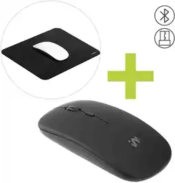 Bol.com iMoshion Draadloze Muis Geschikt voor Laptop en Computer inclusief Muismat - 20 x 24 cm aanbieding