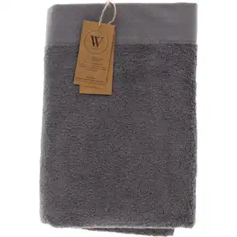 Albert Heijn Walra Badlaken remade cotton antraciet aanbieding
