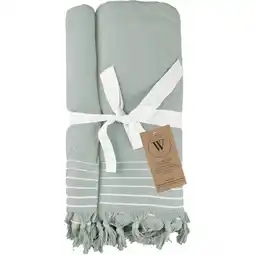 Albert Heijn Walra Hamamdoek remade cotton jade aanbieding