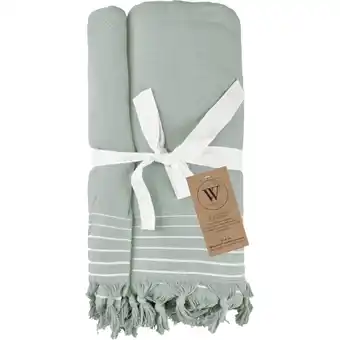 Albert Heijn Walra Hamamdoek remade cotton jade aanbieding