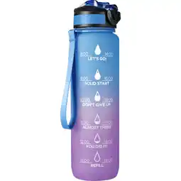 Albert Heijn Bourgini Waterfles gradient paars 1 liter aanbieding