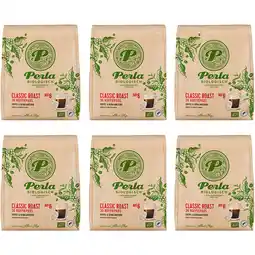 Albert Heijn Perla Biologisch Classic roast koffiepads 6-pack aanbieding