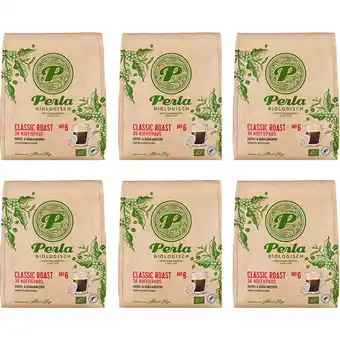 Albert Heijn Perla Biologisch Classic roast koffiepads 6-pack aanbieding